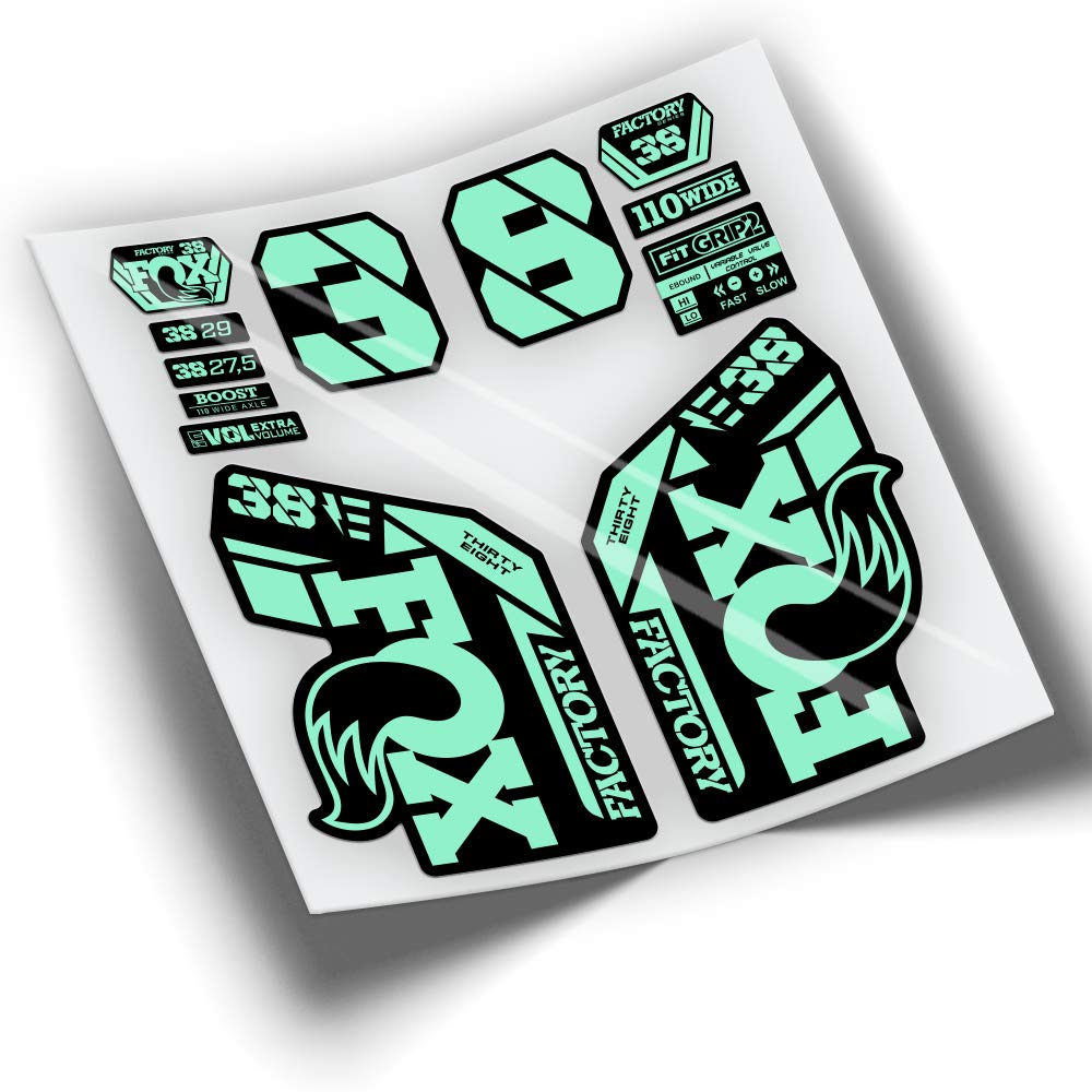 REF:VP437 Aufkleber kompatibel mit FOX 38 EBIKE KASHIMA 2021-2025 MTB, Sticker, Aufkleber, Vinyls fü