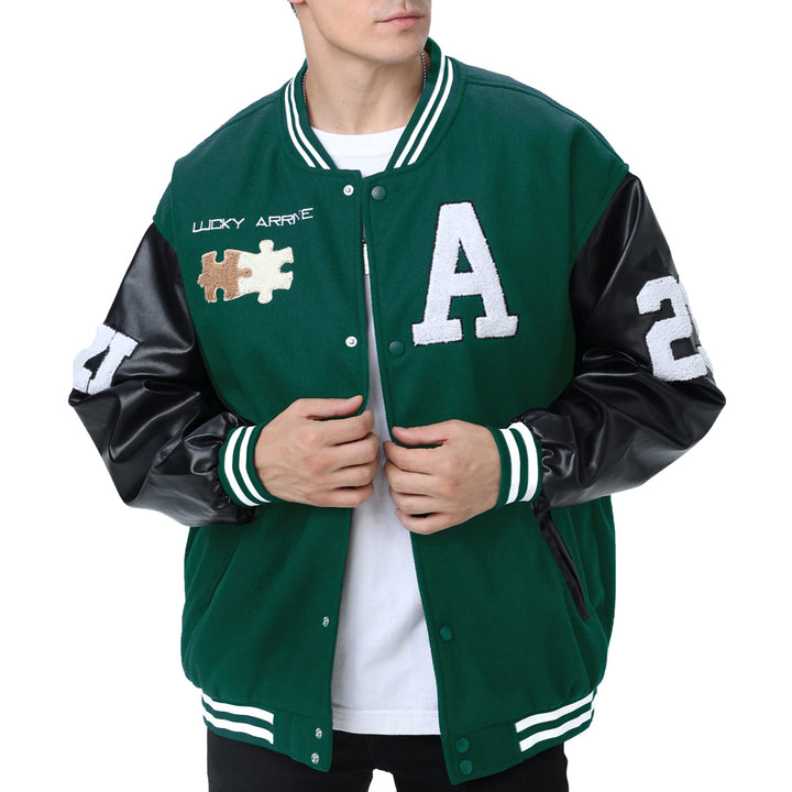 Eocicvvi Herren College Jacke Übergangsjacke Damen Freizeit Jacke Harajuku Stil Sportjacke Streetwea