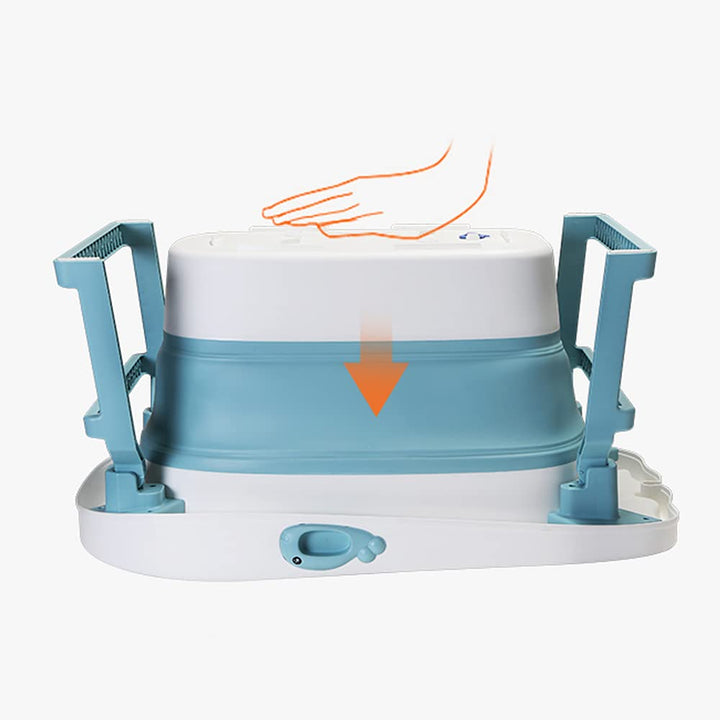Faltbare Badewanne für Babys, XXL, 3-in-1, faltbar, für Neugeborene, mit Duschhocker, schnelle Entwä