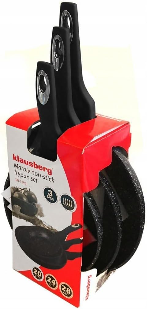 Klausberg Pfannenset mit Granit Beschichtung Pfanne Induktion Marmo Gold KB-7290