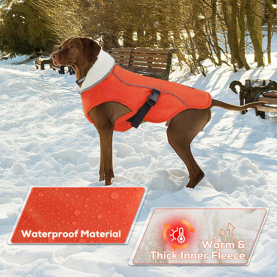 EMUST Winterhundemantel, wasserdicht, verstellbarer Hundemantel, für kleine/mittlere bis grosse Hund