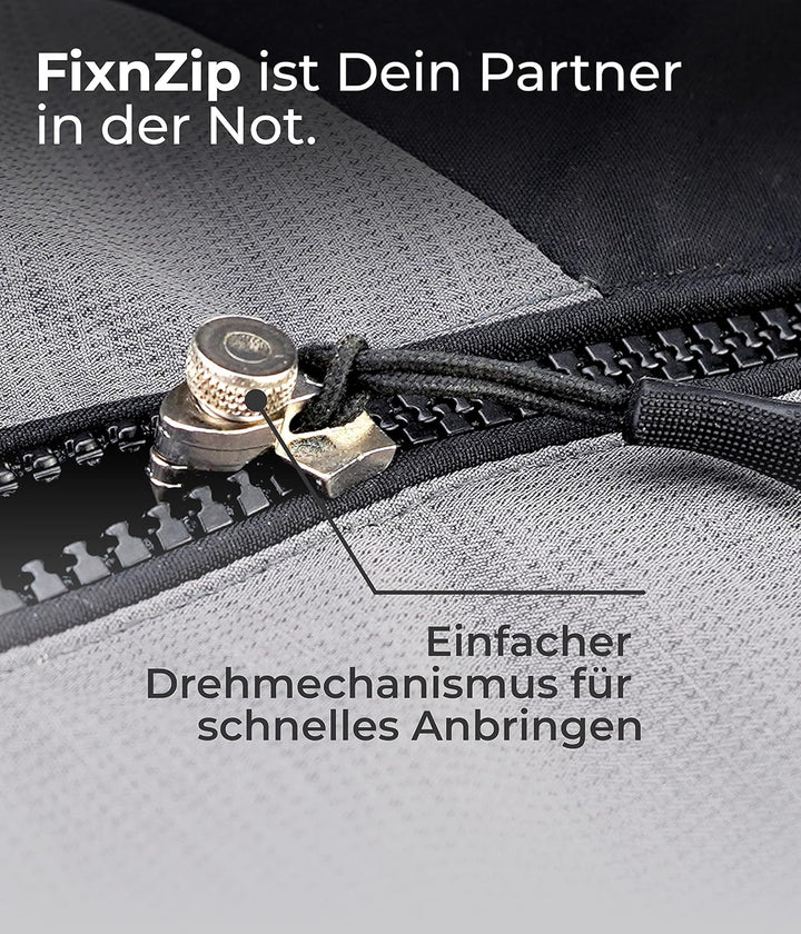 munkees® Reissverschluss Zipper Reparatur Set [3 St. Silber - Universell anwendbar & kinderleicht -