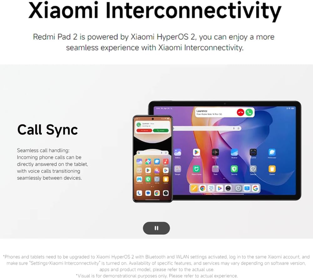XIAOMI Redmi Pad 2 8 GB + 256 GB Tablet, 11 Zoll 2,5K 90 Hz Display, Mediatek Helio G100 Ultra, Lila