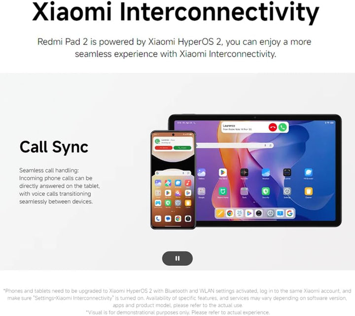 XIAOMI Redmi Pad 2 8 GB + 256 GB Tablet, 11 Zoll 2,5K 90 Hz Display, Mediatek Helio G100 Ultra, Lila