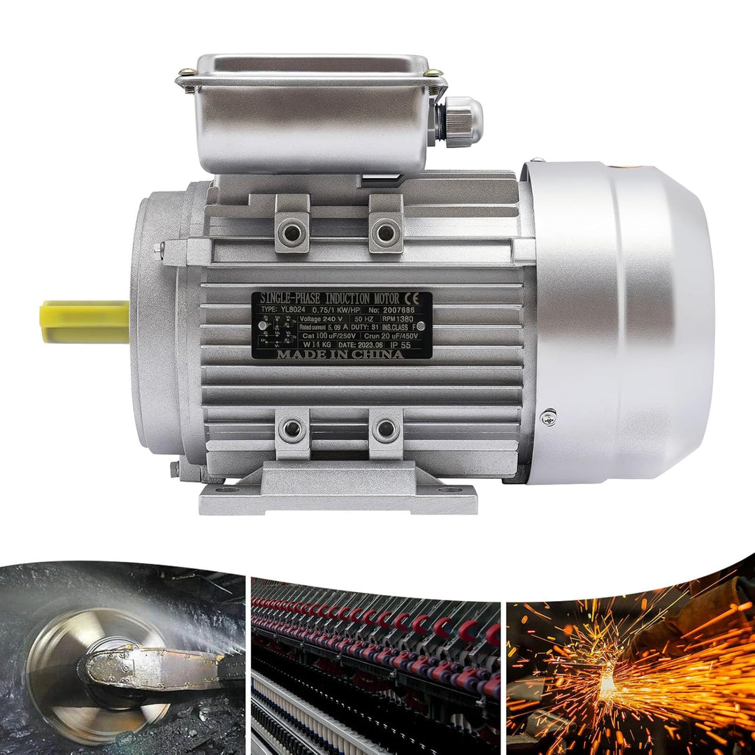 1380pm Welle 19mm Elektromotor einphasiger Zementmischer Beton Elektromotor 750W 240V Wellendruckmes