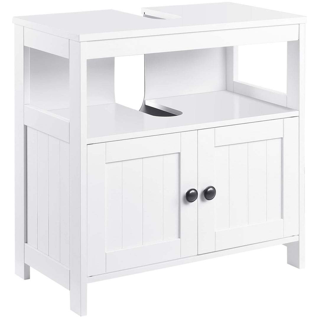kleankin Waschbeckenunterschrank Unterschrank Badezimmerschrank mit offenem Fach Weiss 60 x 30 x 60