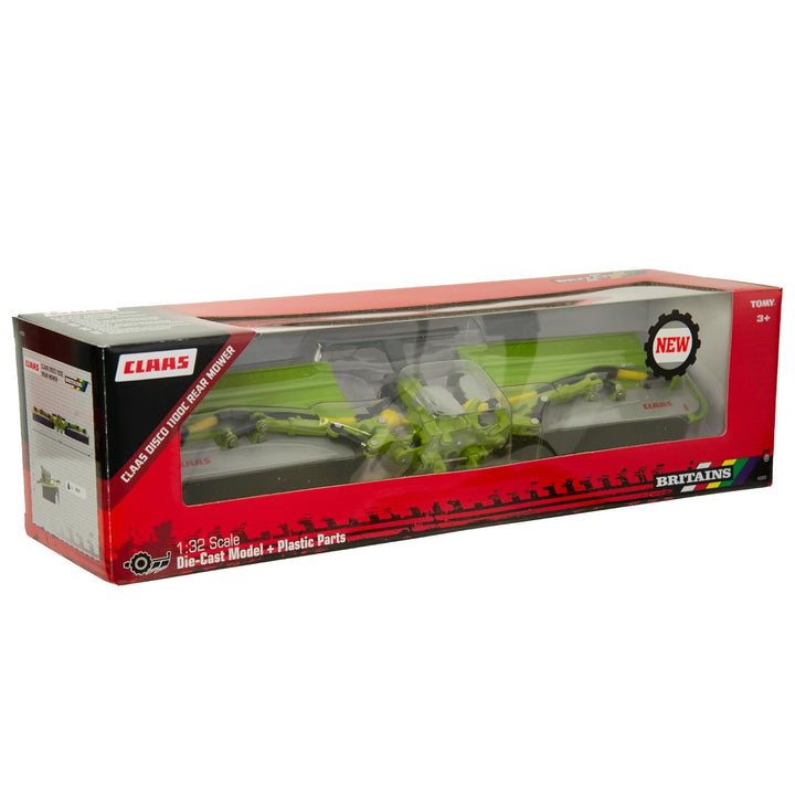 Britains CLAAS 1100C Disco Mäher, Traktorzubehör für Sammler, Traktorspielzeug, kompatibel Tieren un