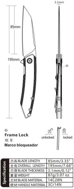RUIKE - P831 Framelock Black SW