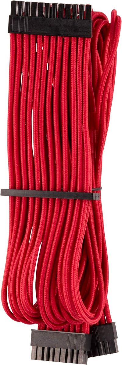 Corsair Premium Sleeved Netzteil Starter-Kabel-Set Typ4 (Generation 4-Serie) Rot Starter-Set Rot, St