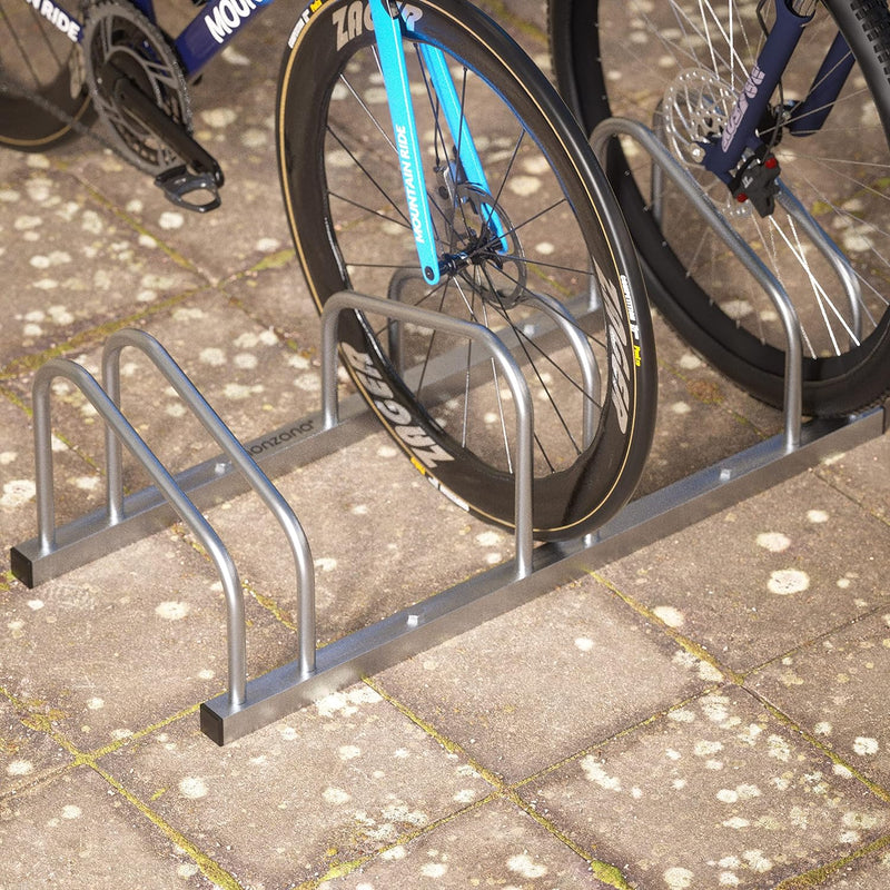 Monzana Fahrradständer für 3 Fahrräder 35-60 mm Reifenbreite Mehrfachständer Aufstellständer Radstän