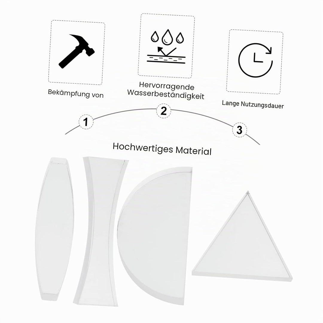OUNONA 4Pcs Physikalisch-Optisches Experimentierset Konkave Linse, Optische Linse Optische Acryllins