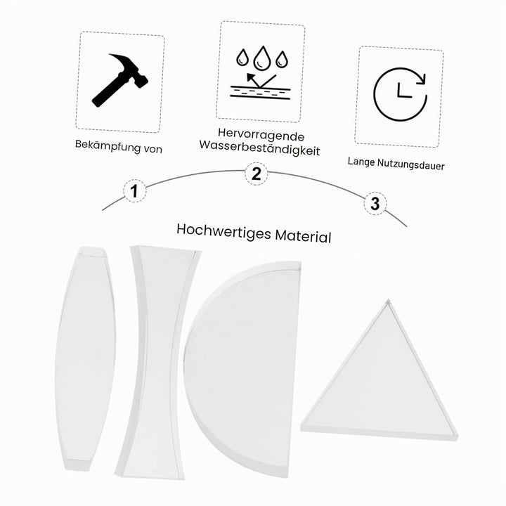 OUNONA 4Pcs Physikalisch-Optisches Experimentierset Konkave Linse, Optische Linse Optische Acryllins