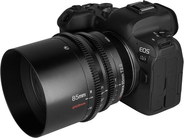 7artisans 85 mm T2.0 grosse Blende, Vollformat-Cine-Objektiv, kompatibel mit Canon RF-Mount, manuell