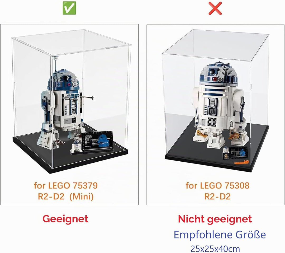 Acryl Vitrine Klar für Lego Actionfiguren Funko Pop Modell Skulptur Transparenter Plexiglas Display