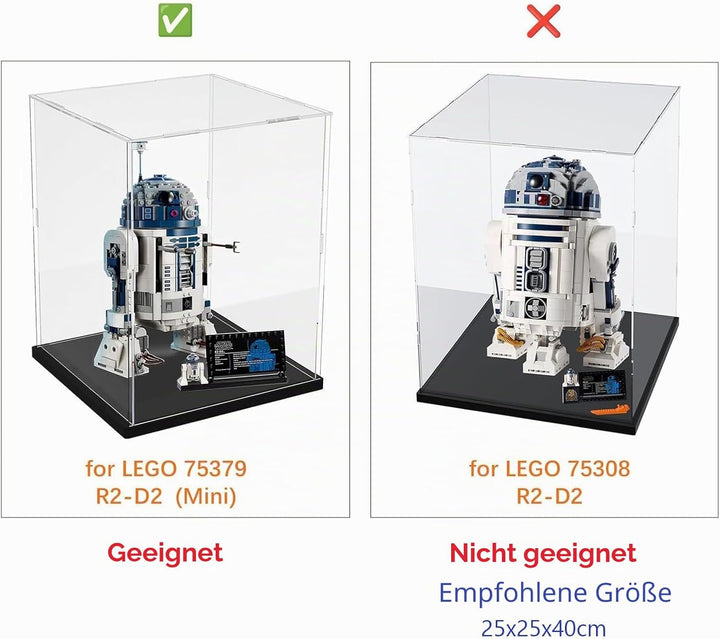 Acryl Vitrine Klar für Lego Actionfiguren Funko Pop Modell Skulptur Transparenter Plexiglas Display