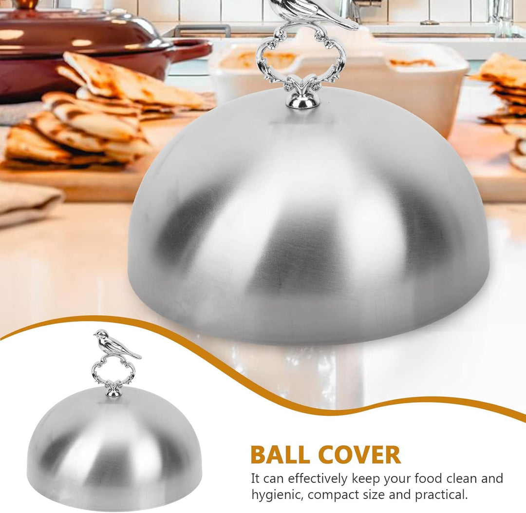 Zerodeko Edelstahl Food Dome Cover Praktische Steak Abdeckung Für Grill Und Küche Silber Schützt Leb