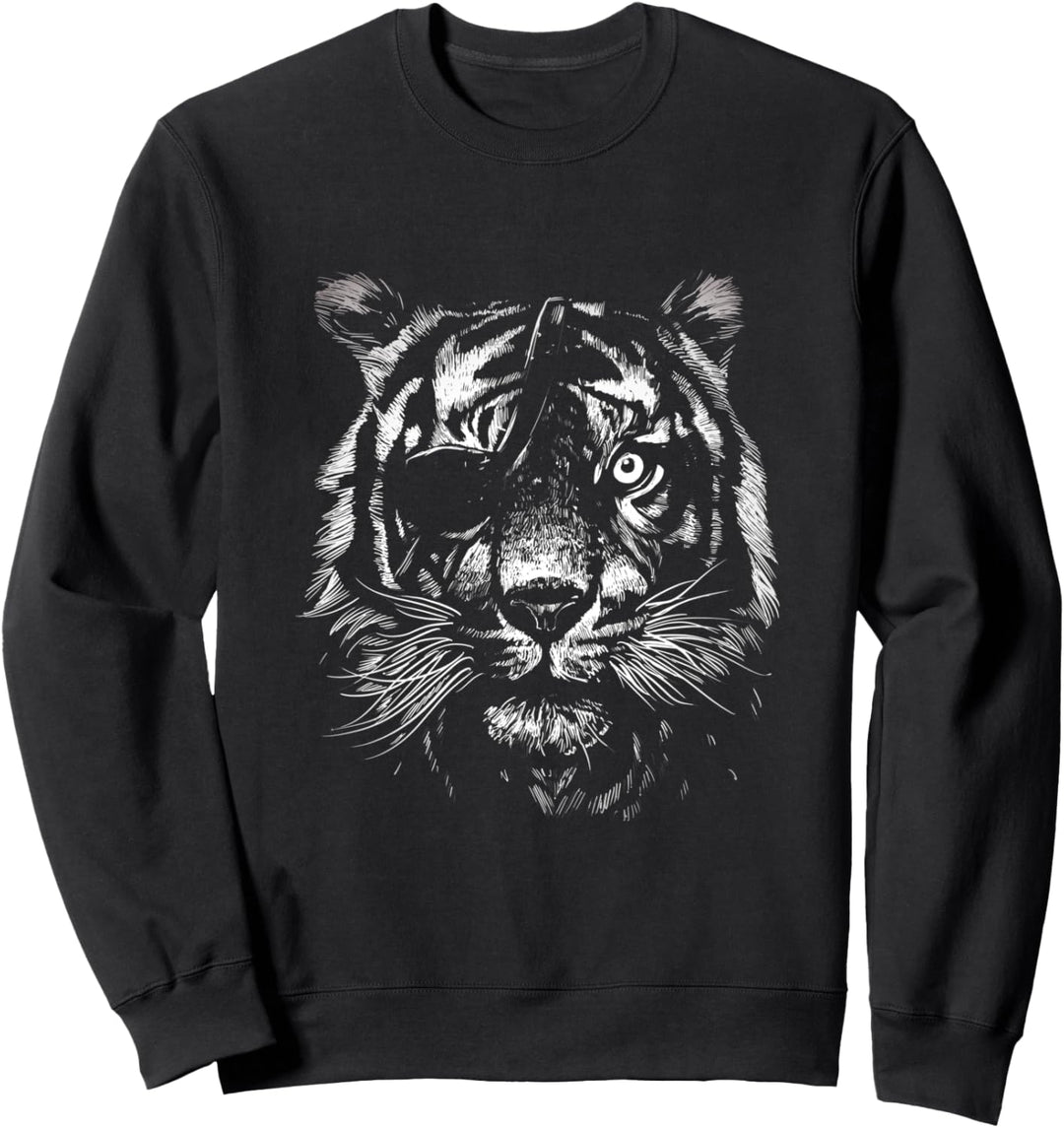 Lustiges Tigergesicht Neujahr des Tigers Shirt Kinder Jungen Mädchen Sweatshirt