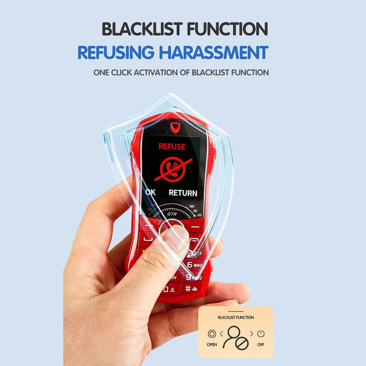 Robustes Basis-Handy, 1,8-Zoll-HD-Display, Grosse Tasten, Handys für Senioren, Dual-SIM in Autoform,