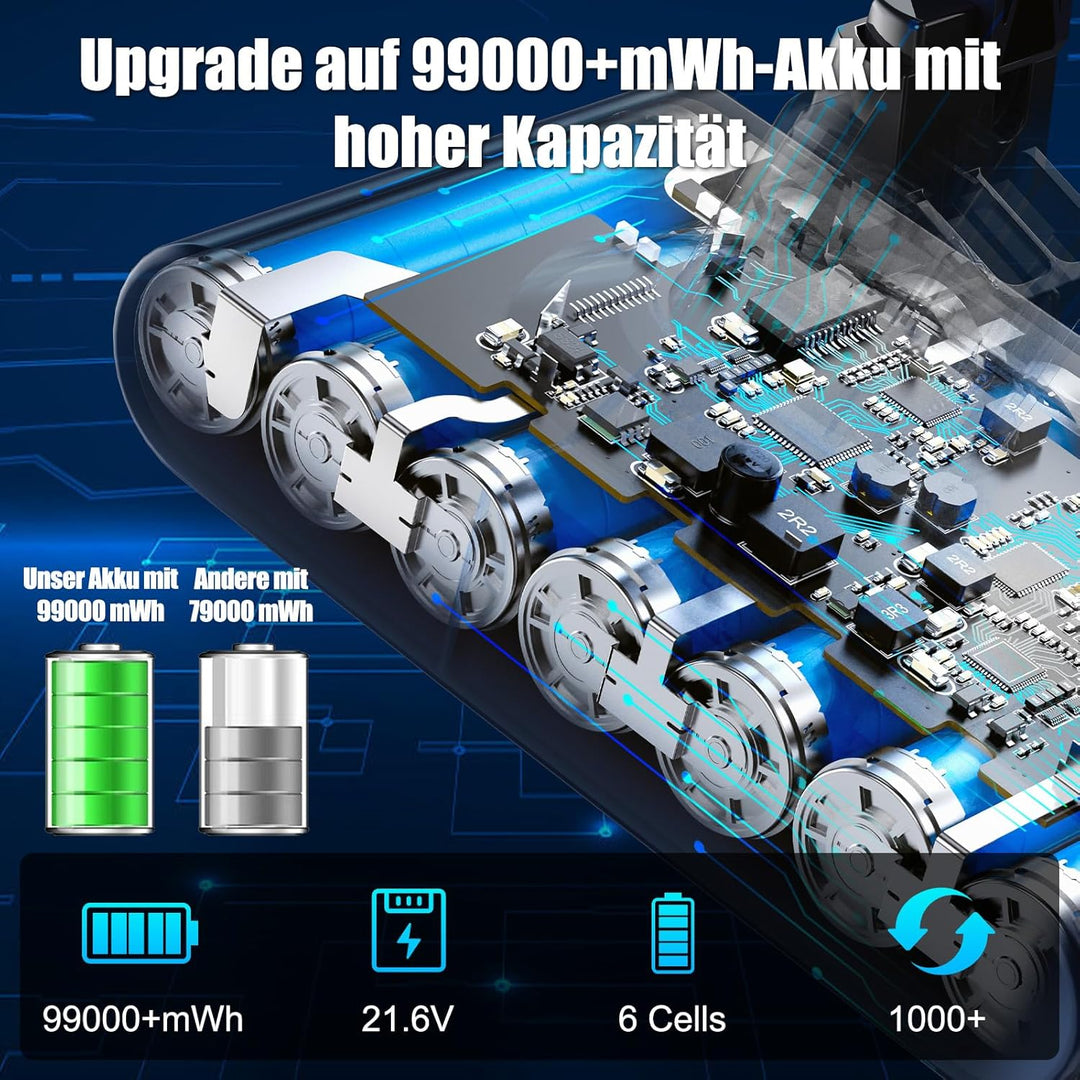 V7 Akku für Dyson V7, 6000mAh Akku Kompatibel mit V 7 Animal Absolute Motorhead Pro Fluffy Mattress