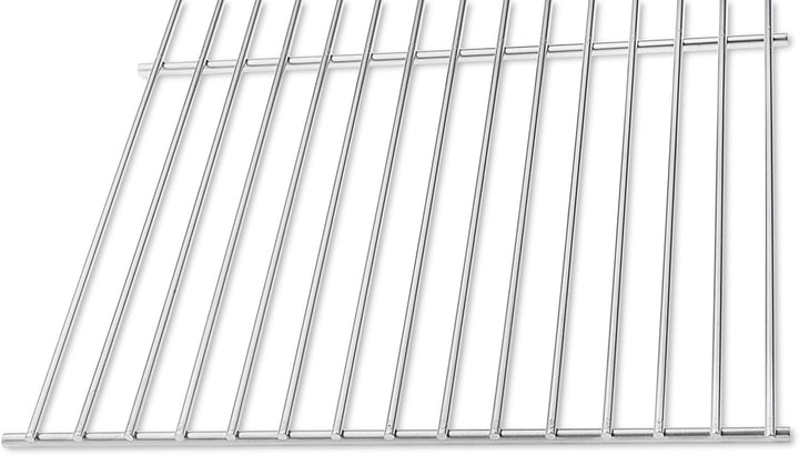 DEOS Edelstahl Grillrost Verstellbar - Robustes Rostfreies Stahl 48x30cm - Anpassbar für Innen- und