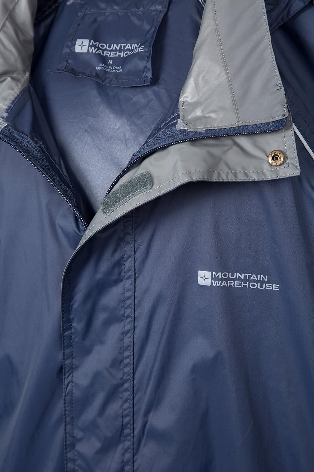 Mountain Warehouse Pakka Herren Wasserdicht Leichte verpackbare Regen Renn Sport Jacke XS Marineblau