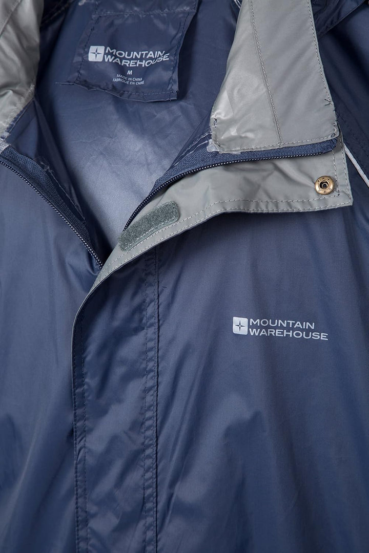 Mountain Warehouse Pakka Herren Wasserdicht Leichte verpackbare Regen Renn Sport Jacke XS Marineblau