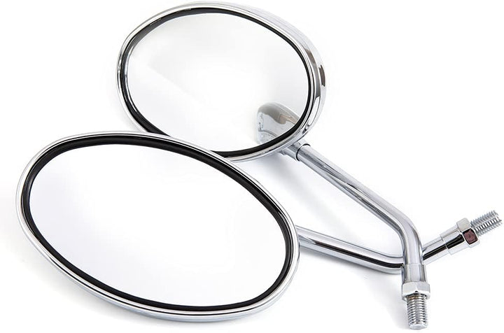 Universal Motorradspiegel Oval Chrom Rückspiegel 10MM Motorrad Seitenspiegel für xt 600 virago 125 5