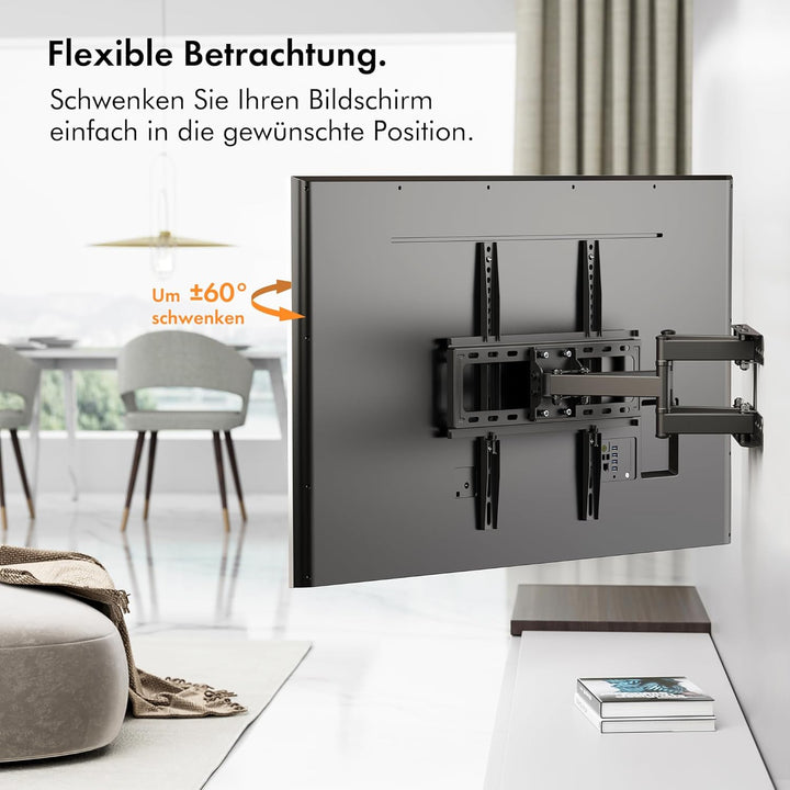 VonHaus Kipp- und Schwenkbare TV Wandhalterung für 24-65"-Bildschirme mit Wasserwaage, Max. VESA 400