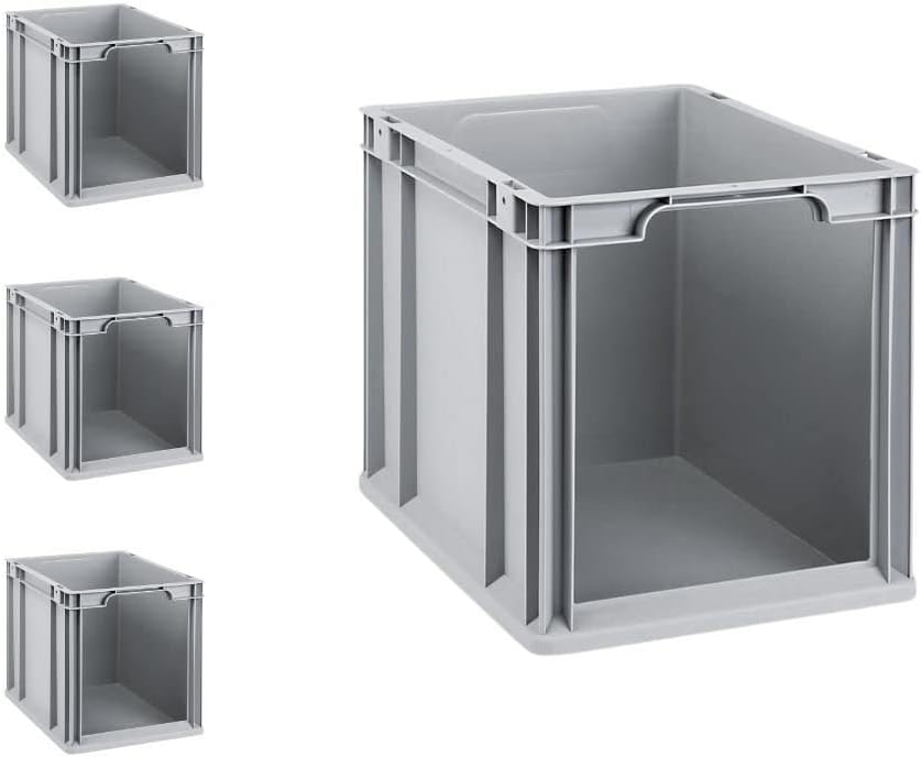 SuperSparSet 4x Eurobox NextGen Store | HxBxT 32x30x40cm | 30 Liter | Front offen | Eurobehälter, Tr