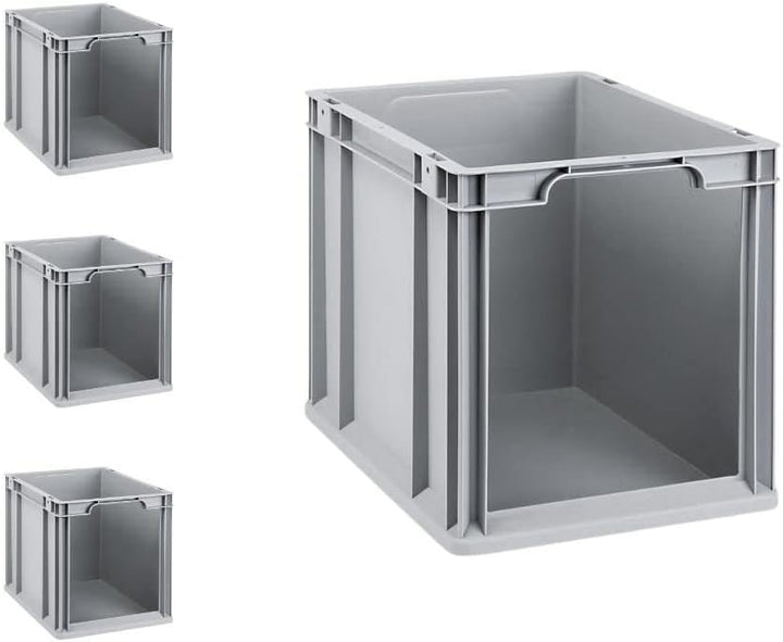 SuperSparSet 4x Eurobox NextGen Store | HxBxT 32x30x40cm | 30 Liter | Front offen | Eurobehälter, Tr