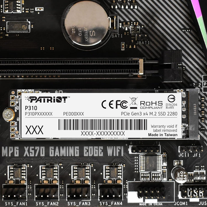 Patriot P310 M.2 PCIe Gen 3x4 240 GB SSD, 240 GB