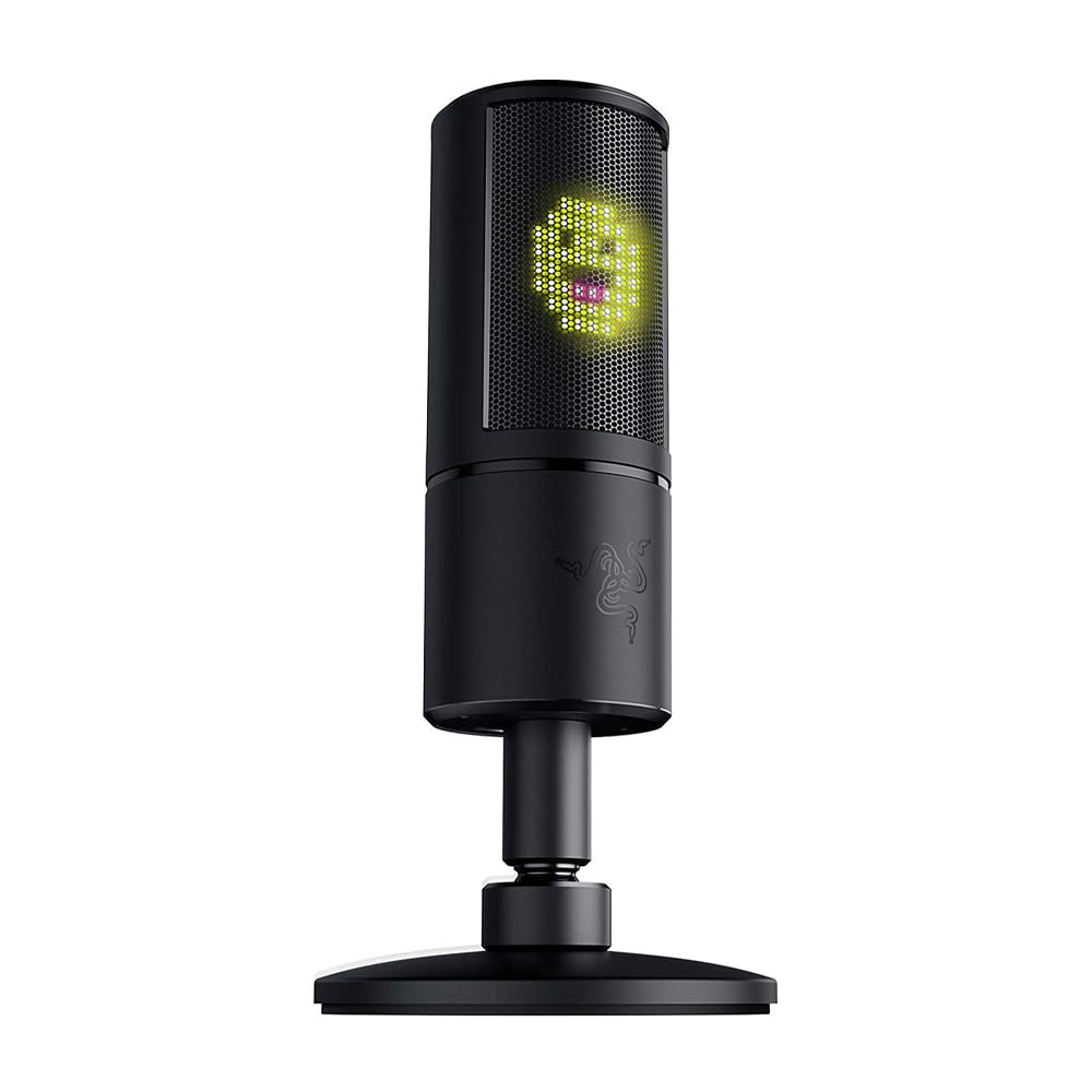 Razer Seiren Emote - USB Kondensator-Mikrofon für Streaming mit Emoticon Display (8-Bit-LED-Display,