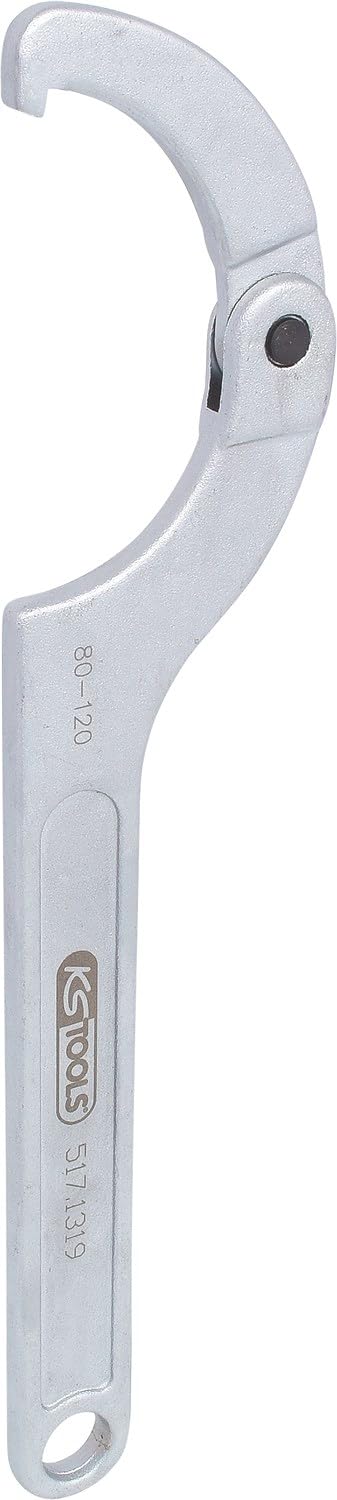 KS Tools 5171319 Gelenk-Hakenschlüssel mit Nase, 80-120 mm