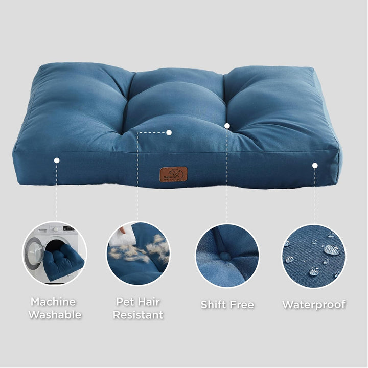 Bedsure Hundekissen kleine Hunde waschbar - 76x50cm Hundebett wasserdicht M für kleine, mittelgrosse