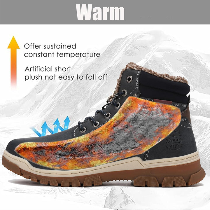ARRIGO BELLO Winterstiefel Herren Winterschuhe Gefüttert Rutschfeste Warm Stiefel Gemütlich Trekking