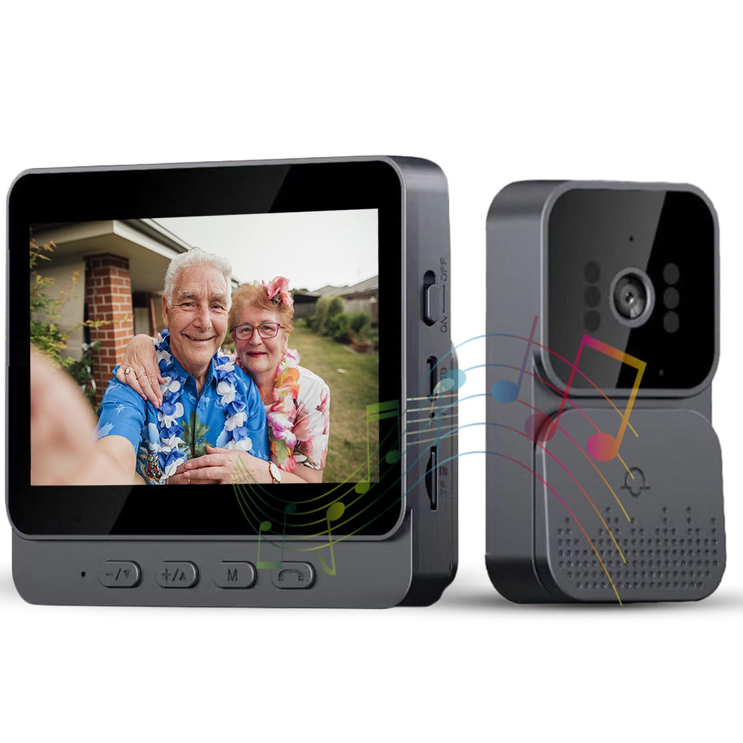 Kabellose Türklingel mit Kamera 1080P Video Türsprechanlage kabellos mit IPS-Display von 4,3 Zoll (1