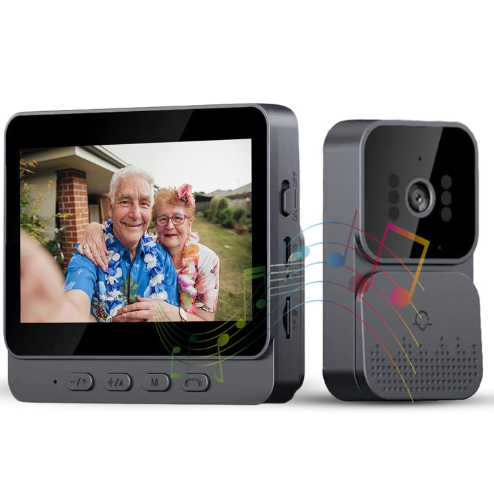 Kabellose Türklingel mit Kamera 1080P Video Türsprechanlage kabellos mit IPS-Display von 4,3 Zoll (1