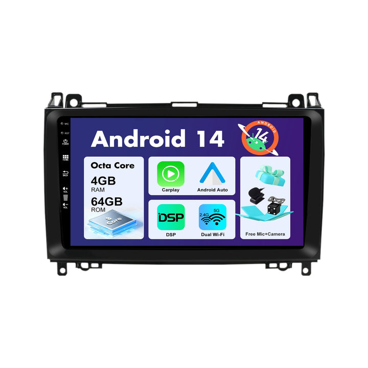 BXLIYER Android 12 IPS Autoradio für W169 W245 B160 B170 B180 B200 W639 Vito Viano W906 Sprinter - E