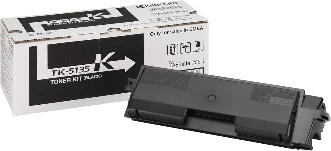 Kyocera TK-5135K Toner Schwarz. Original Tonerkartusche 1T02PA0NL0. Kompatibel für TASKalfa 265ci, T