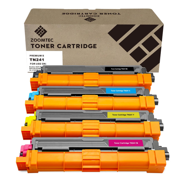 ZOOMTEC Tonerkassetten TN241 TN242 TN245 TN246 für Brother Laserdruckern HL-3140CW DCP-9020CDW MFC-9