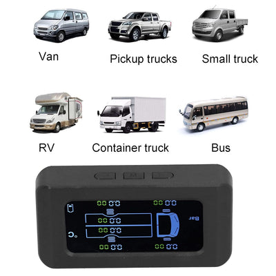 Fydun Reifendruck-Kontrollsystem, Universal Solar Reifendruckkontrolle USB-Aufladung 0-8,5bar 122 Ps