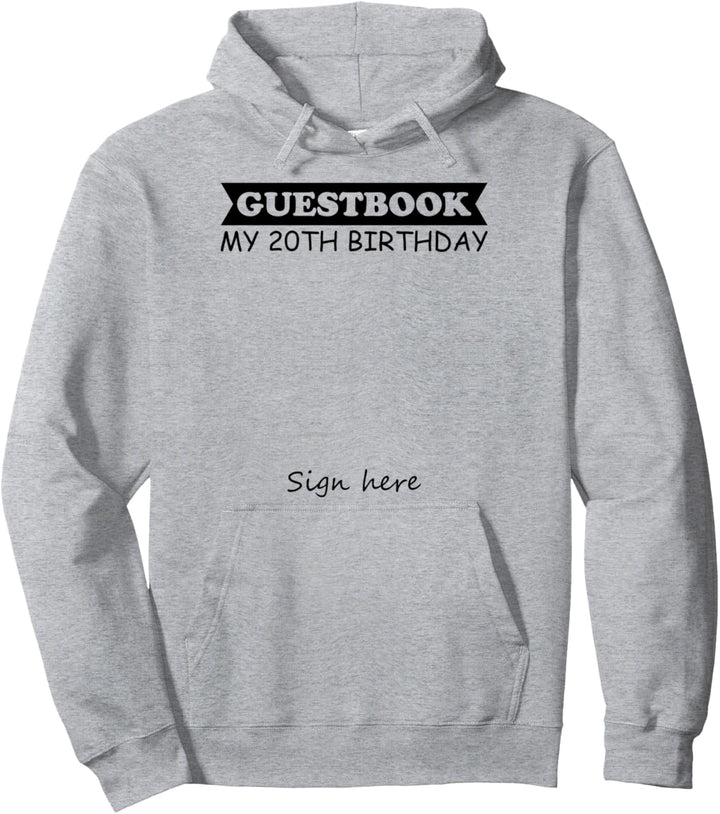 Gästebuch - Mein 20. Geburtstag Pullover Hoodie