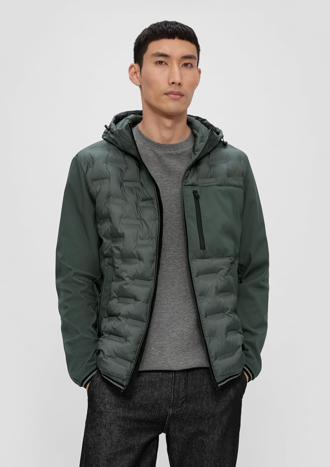 s.Oliver Herren Outdoor Jacke, M Grün