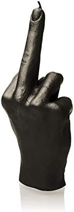 Candellana Kerze Mittelfinger - einzigartiges Geschenk für Profanity Fans Schwarz, Schwarz