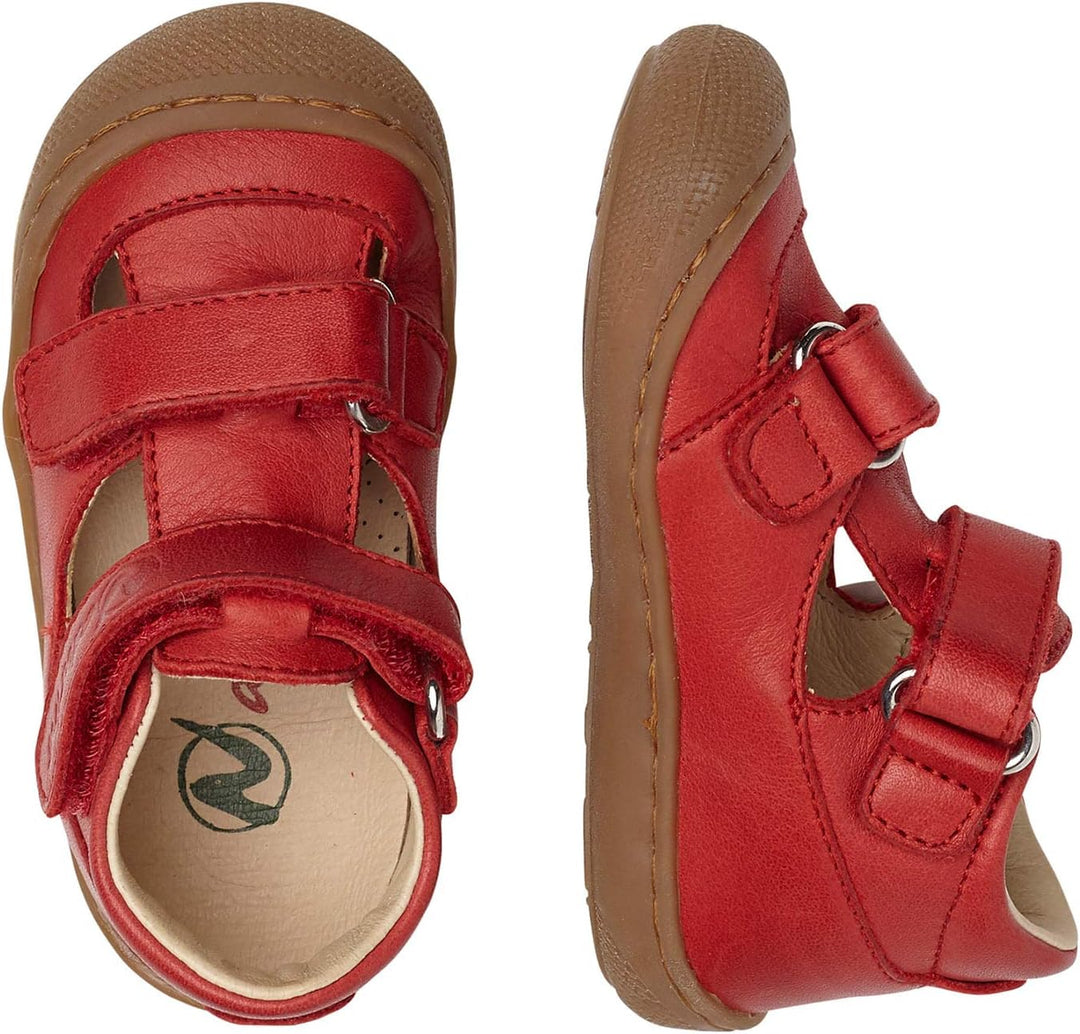 Naturino Unisex Baby Puffy Sandalen 17 EU Rot, 17 EU Rot