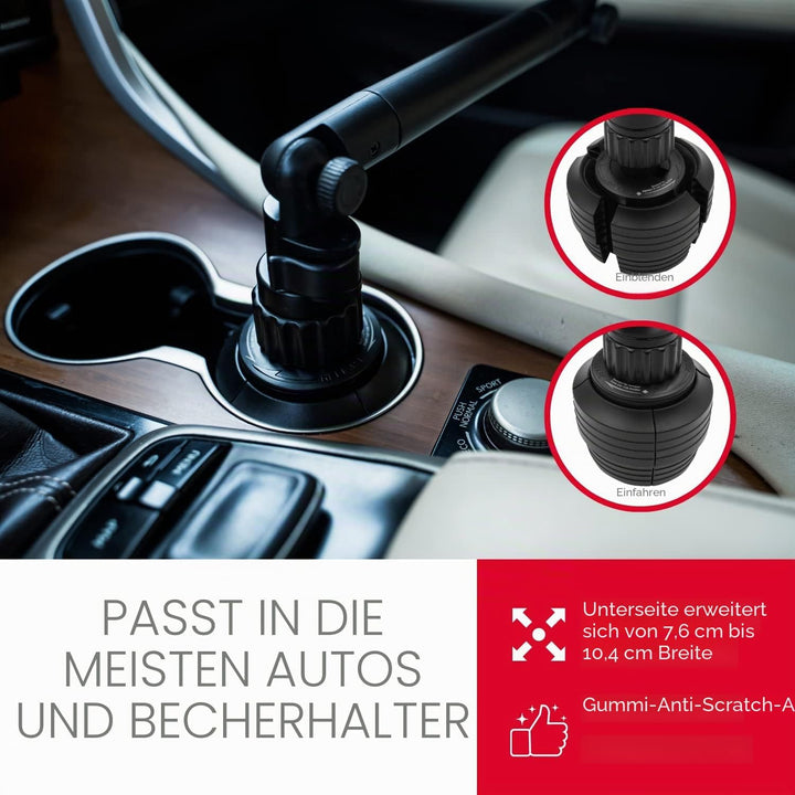 Macally MCUPTRAY, Halterung für Auto-Becherhalter, mit Tablett und Handy-Halterung für iOS und Andro
