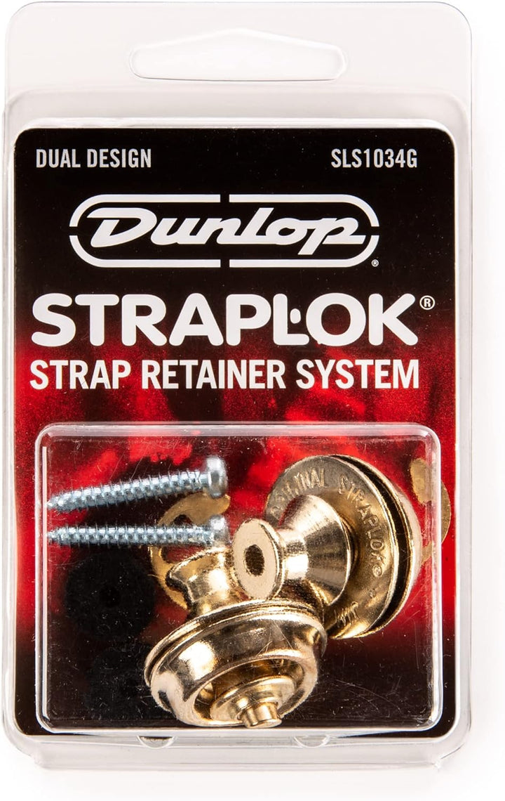 Straplok Jim Dunlop Dual Straplok Dual - Doré Sachet de 2 Doré Doré Dual, Doré Dual