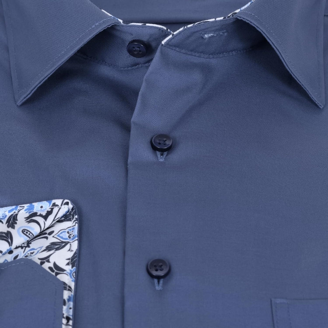ETERNA Hemd Langarm | Comfort Fit | Bügelfrei, Knitterfrei | 100 % Baumwolle 41 Blau-(17), 41 Blau-(