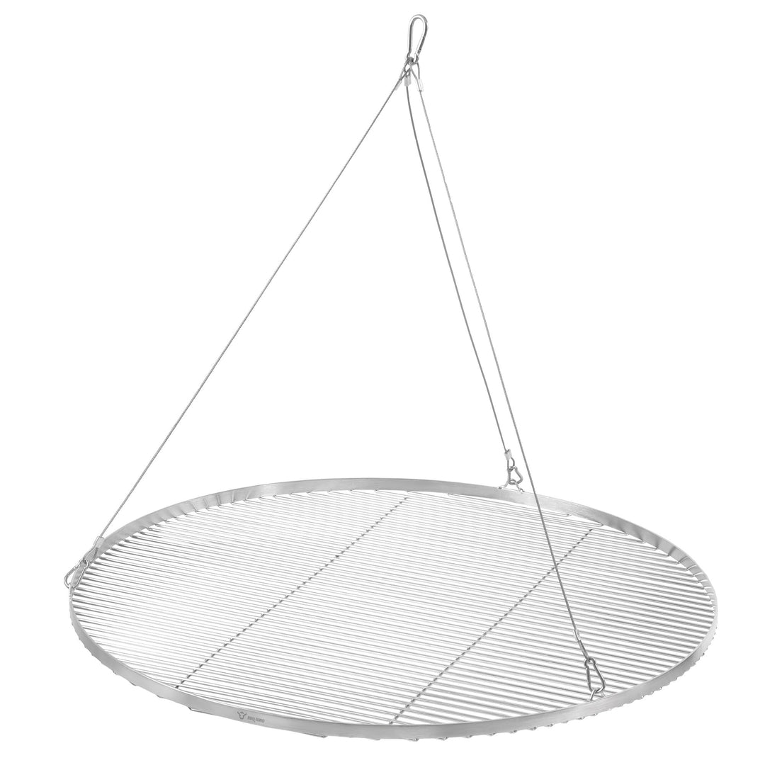 BBQ-Toro Edelstahl Grillrost Rund | Ø 90 cm | Grillgitter mit Seilaufhängung, Hänge Rost für Schwenk