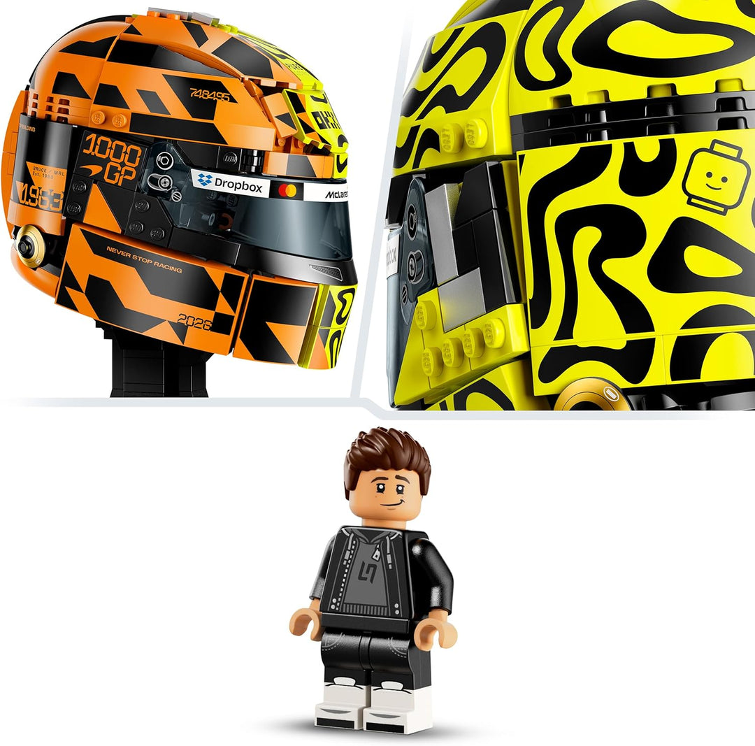 LEGO Editions McLaren MasterCard F1 Team Lando Norris’ Helm - F1 Fanartikel - Modellbau mit Minifigu